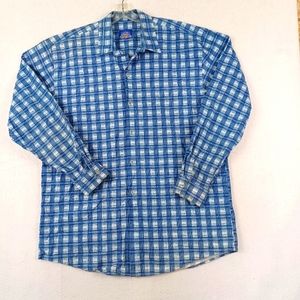 Meoshe Long Sleeve Button Up Plaid Check Shirt Sz 3XL .